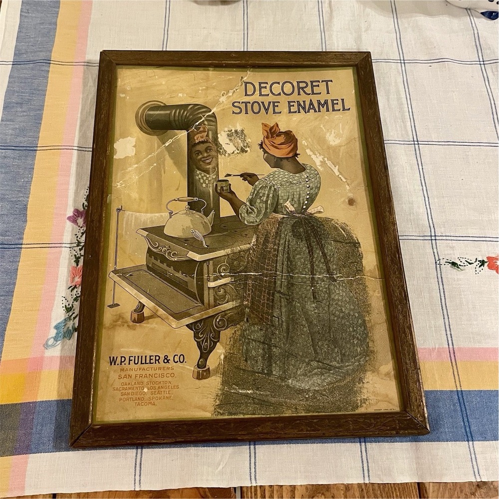 Vintage W.P. Fuller & Co. Decoret Schmidt Litho SF, Black Americana Lithograph